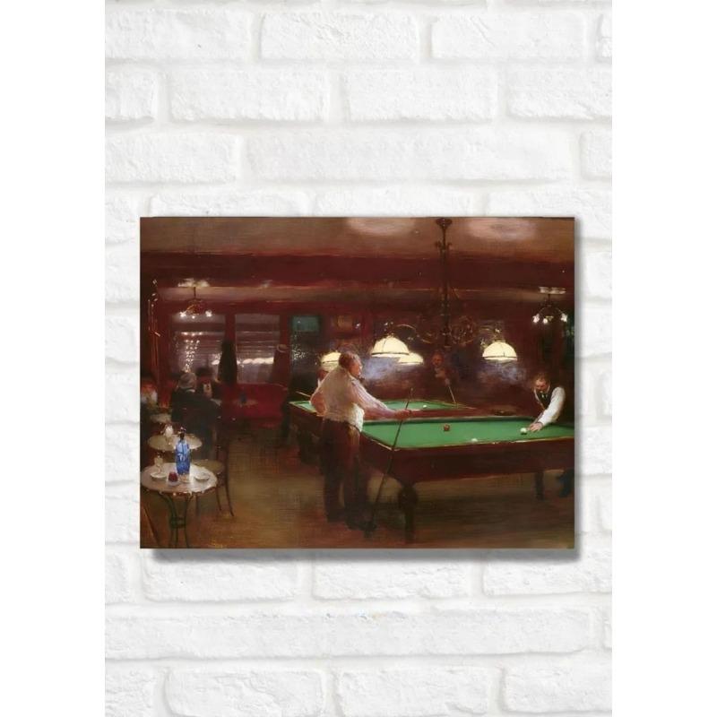 

Billiards Game Canvas Painting, Bar Wall Art 20x30cm
