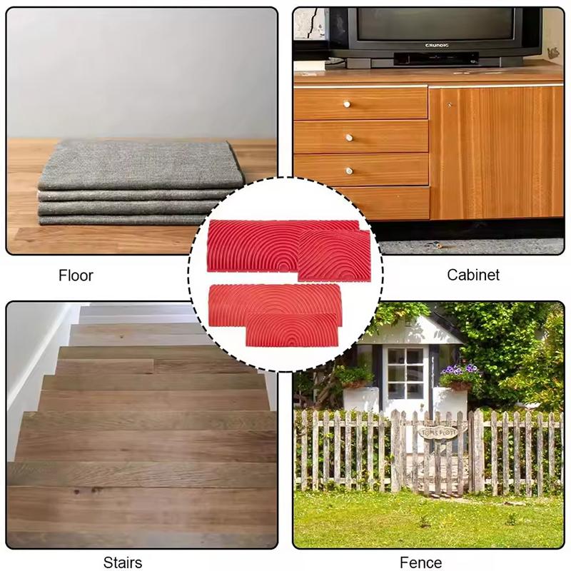 2 buc/set Rola de cauciuc Pensulă Unelte de pictură Imitație Granulație lemn Pictură perete Decor acasă Artă Embosare Bricolaj Granulație