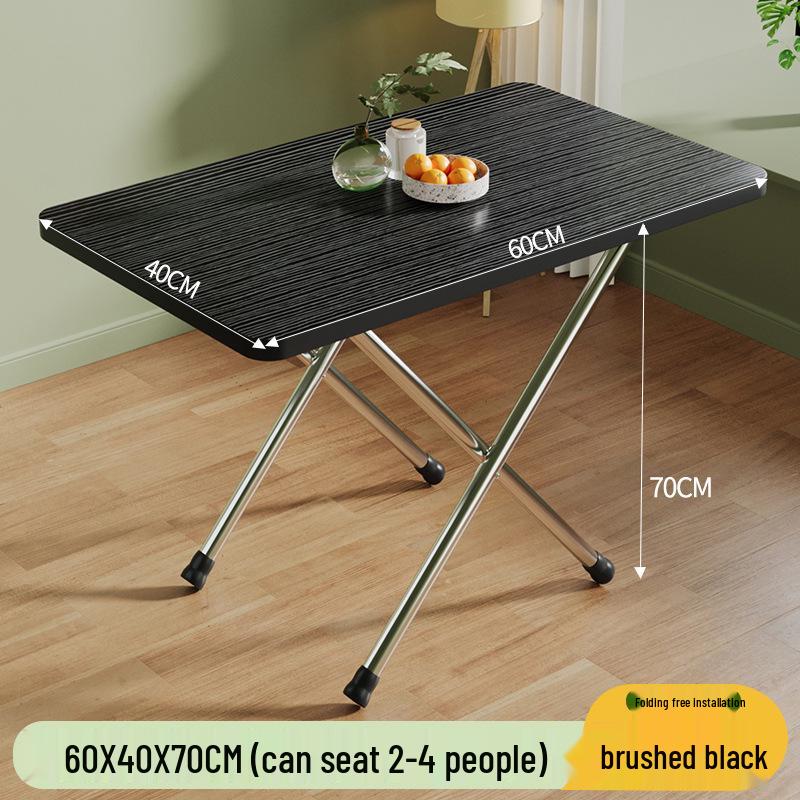 Foldable Rectangular Dining Table for Small Apartments or Rental Rooms