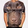 Camisetas Casuales de Manga Corta con Cuello Redondo para Hombre y Mujer Nuevas Camisetas para Hombre Estampado 3D Perro Animal Lindo