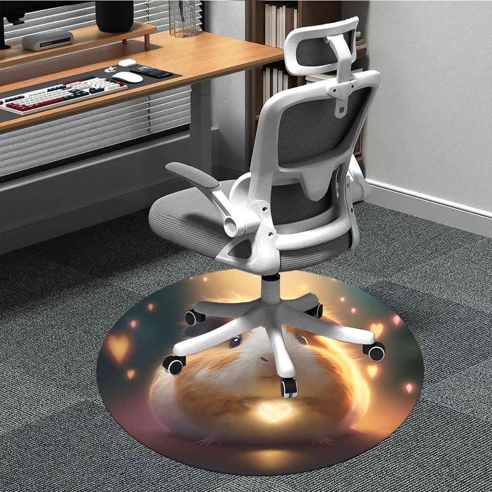 

1pc Cavy Heart Chair Carpet for Office - Durable, Ideal for Chair Mats, Stylish & Functional Decorative Rug yy260203014 80cm by 80cm