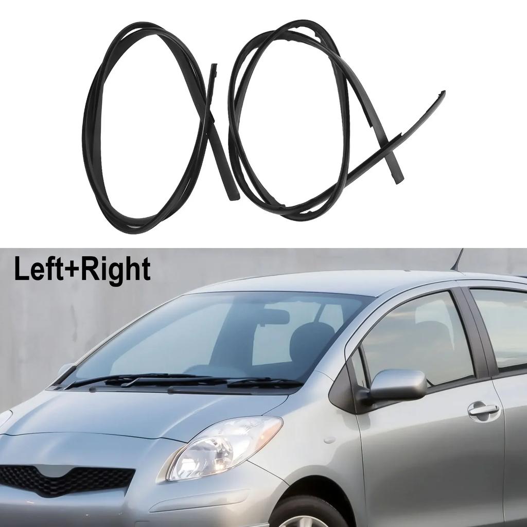 Car Interior Accessories Drip Moulding Strip Black 2PCS Set Left Right Accessories For Toyota For Yaris Hatchback