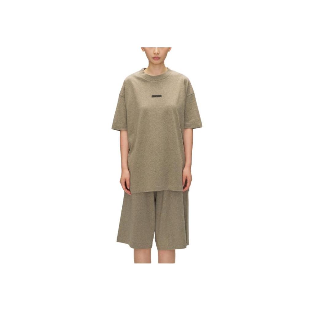 Fear of God Essentials T-shirt Classique Homestead Heather Hauts pour Femme Tan 125SP254193F