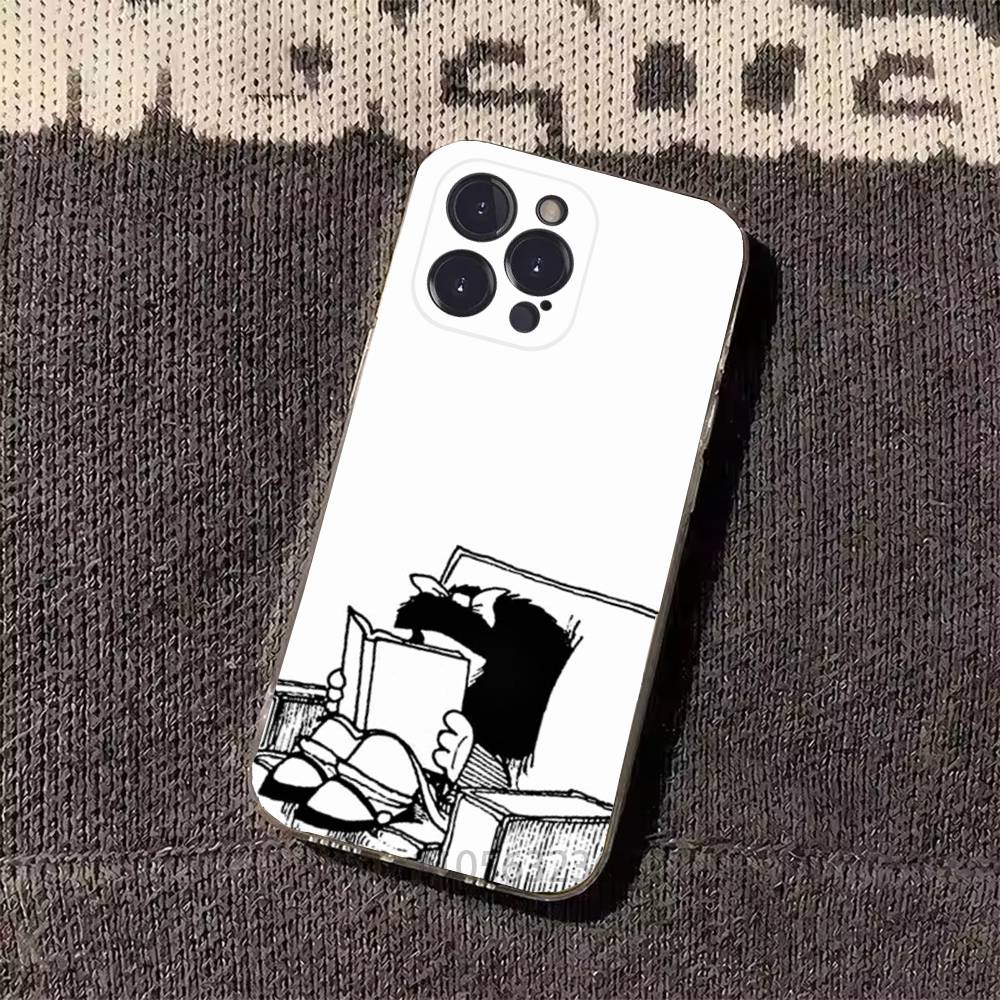 Funny M-Mafalda Phone Cases For iPhone 17 16 15 14 13 12 11 Pro Max Plus Luxury Camera Protection Plastic