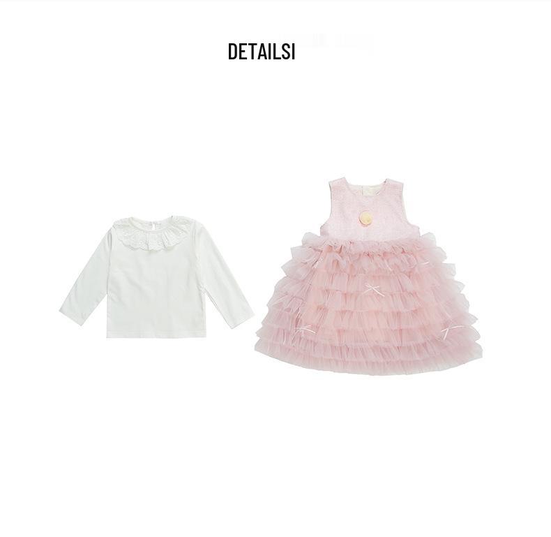 2025 Autumn Girls' Fashion: Baby Girl Two-Piece Princess Dress Set