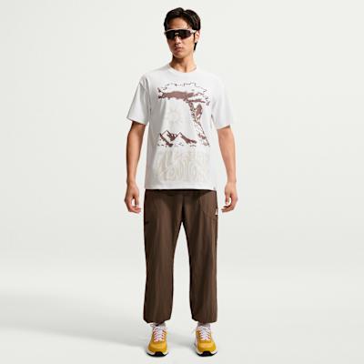 Men's Nike ACG DRI FIT Quick Dry T Shirts Men's Mountain Peak White Crew Neck