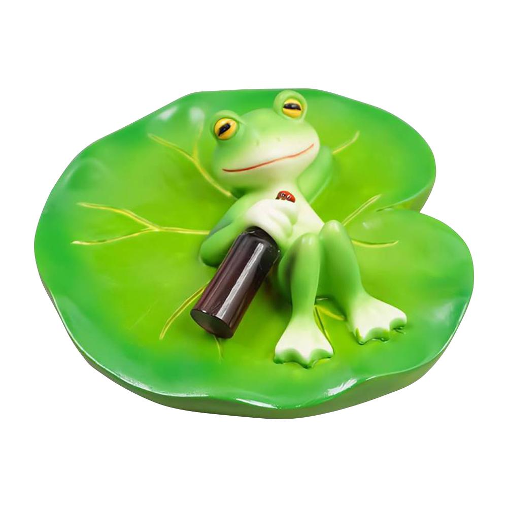 Floating Resin Frog Figurine Lovely Frog Statues Animal Garden Statue for Pond & Yard Decor
