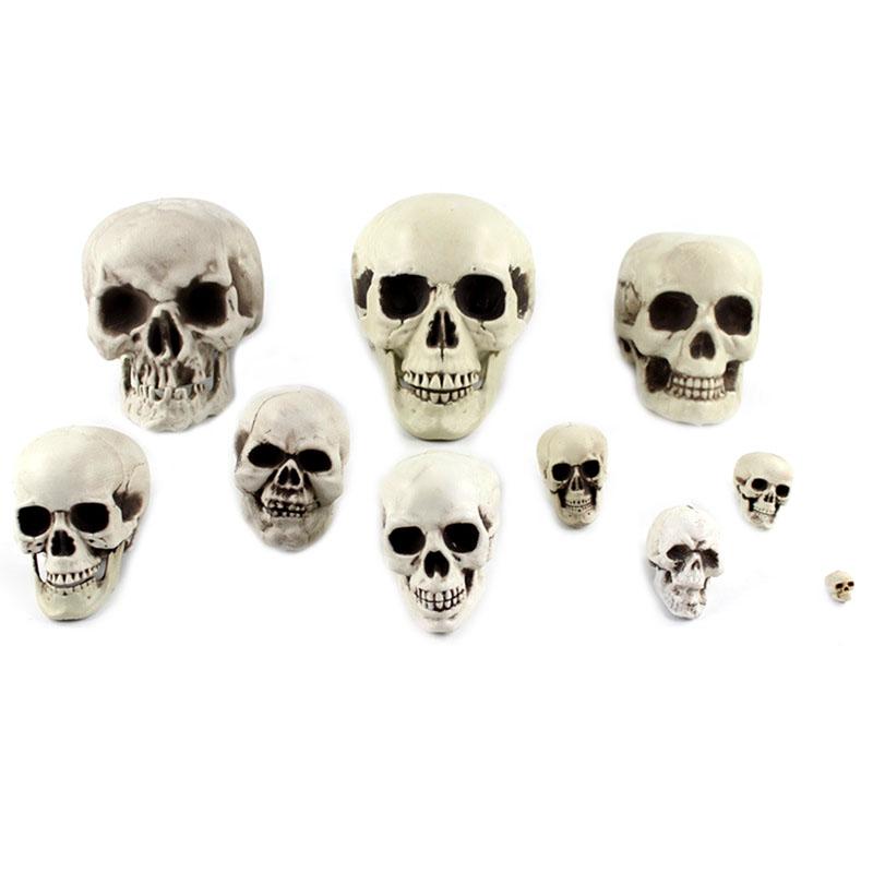 Halloween umělý model lebky hlavy lebky kost děsivý horor kostra ornament