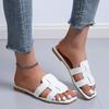 2024 New Summer Women's Slippers Roman Fashion Designer Flat Sandals Latex Soft Sole Shoes Female Breathable Beach Flip-flops