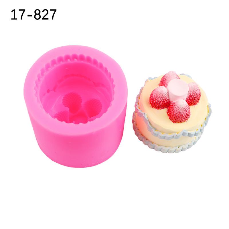 

3D Форма Клубники Силиконовая Форма для Свечей DIY Ароматизированный Гипс Мыло Торт Ремесла Форма Ручной Работы Шоколад Лед Инструменты для Выпечки розовый