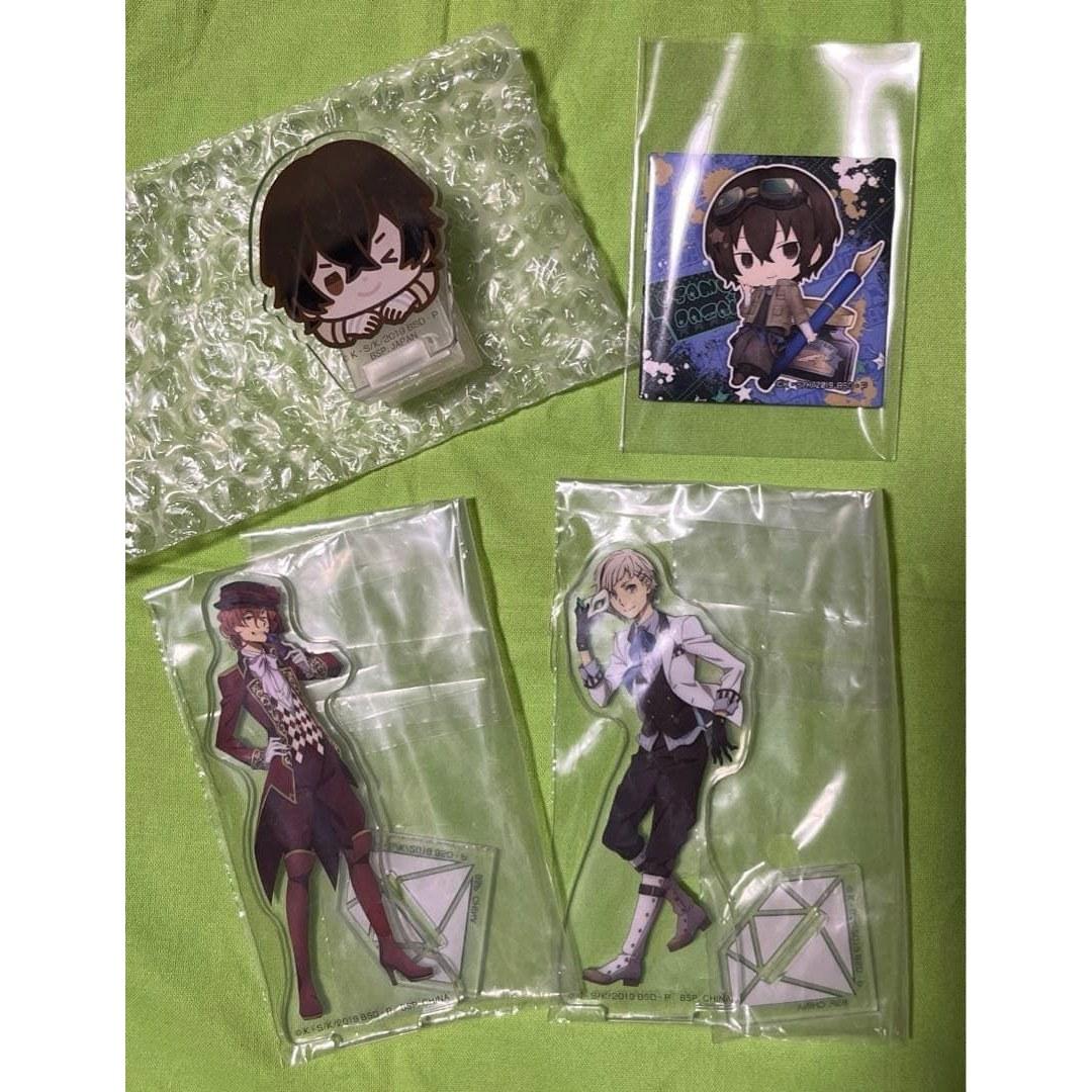 Bungo Stray Dogs Acrylic Stand Pochirinco Can Badge Set 4
