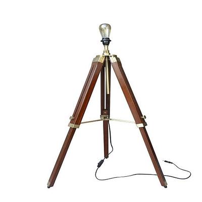 Drewniany stojak na lampę podłogową na statywie bez klosza i żarówki, lampa z antycznym wykończeniem Home Decor Shade Stand