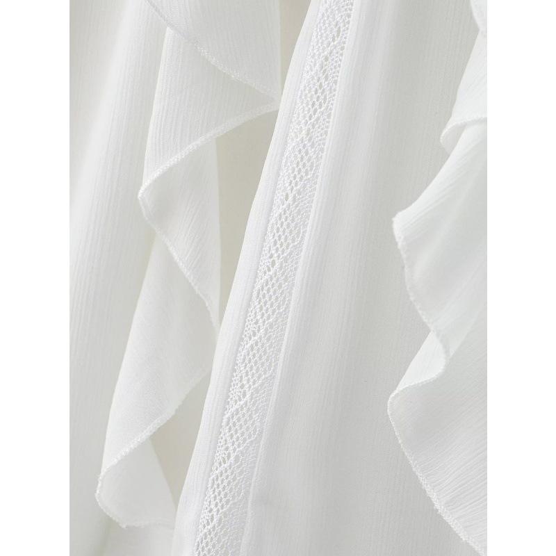 2025 Spring New Arrival: Women's Casual Layered Ruffled Collar Shirt