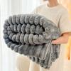 Light Luxury Solid Thickened Imitation Rabbit Fur Plush Sofa Blanket Season Universal Thick Warm Air Conditioning Nap Blanket