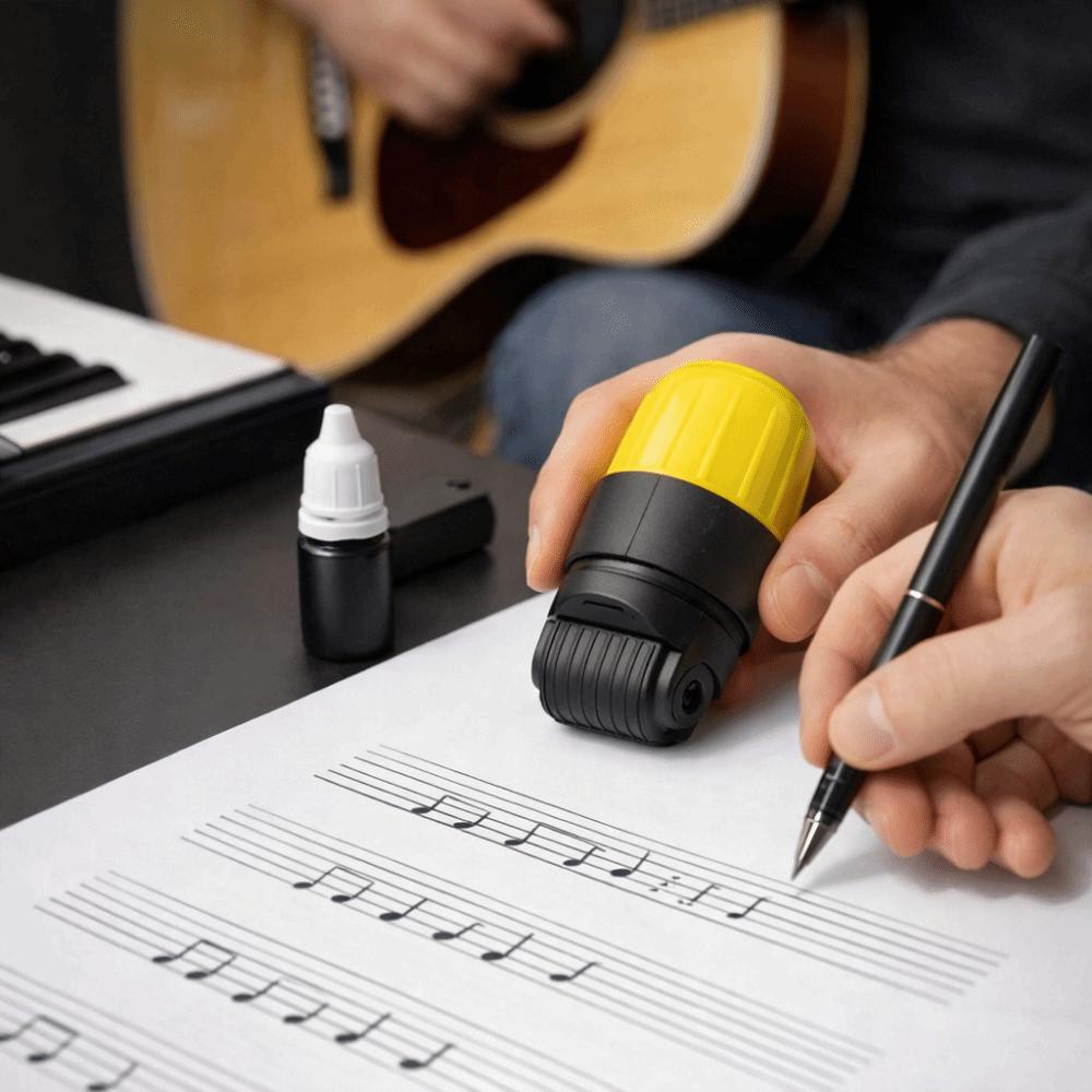 Musiknoten Stempelroller Notenlinien für Klavier Gitarre Musiktheorie Lehrmittel Nützliche Lehrmittel Musikinstrumenten-Lehrwerkzeuge