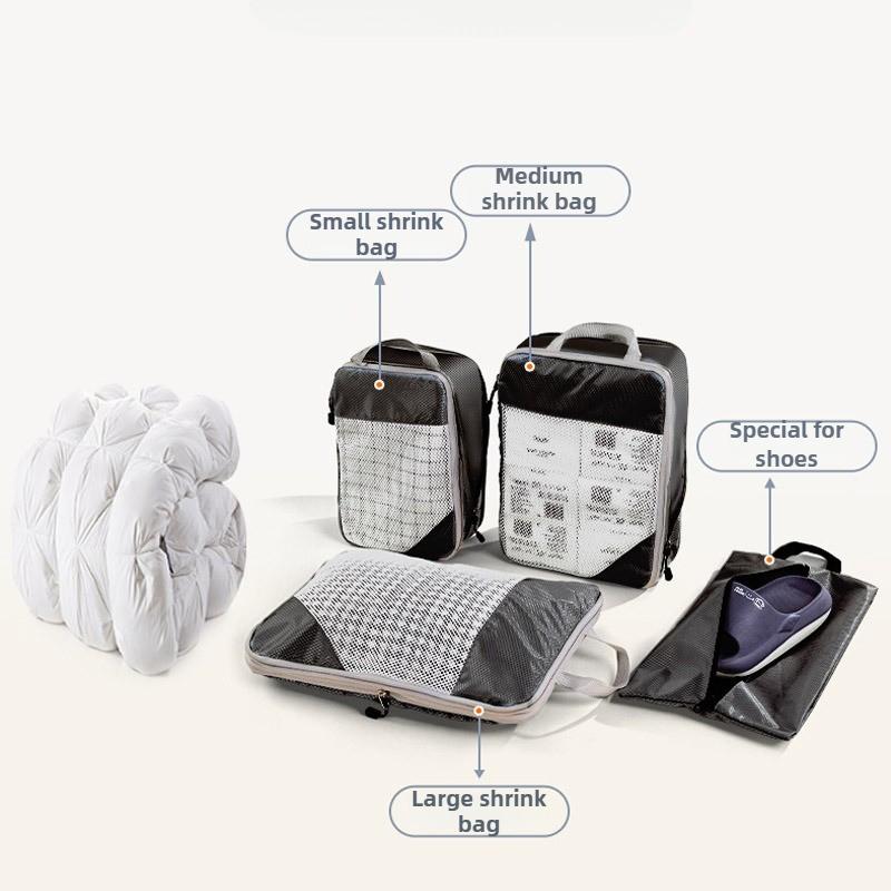 4-Piece Thickened Compressed Mesh Storage Bags - Large Capacity Shoe & Luggage Organizers,Multi-Functional for Travel & Home Use