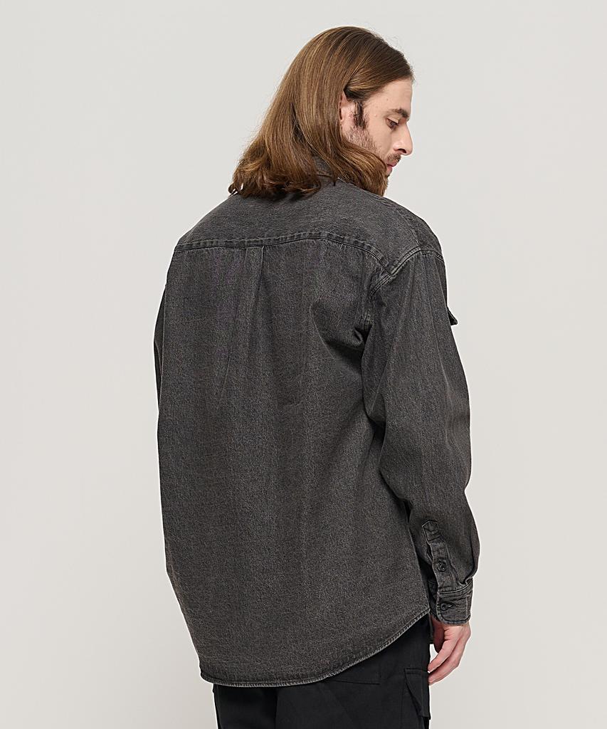 CARGOBROS Pocket Over Denim Shirt (Black)