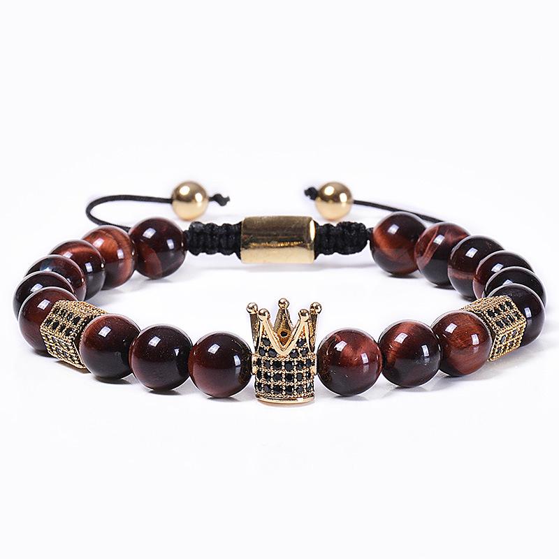 

JYL TS Bracelet Men s Double-Layer New Boosts Confidence & Vitality Crown-Braided Style темно зеленый пастельные