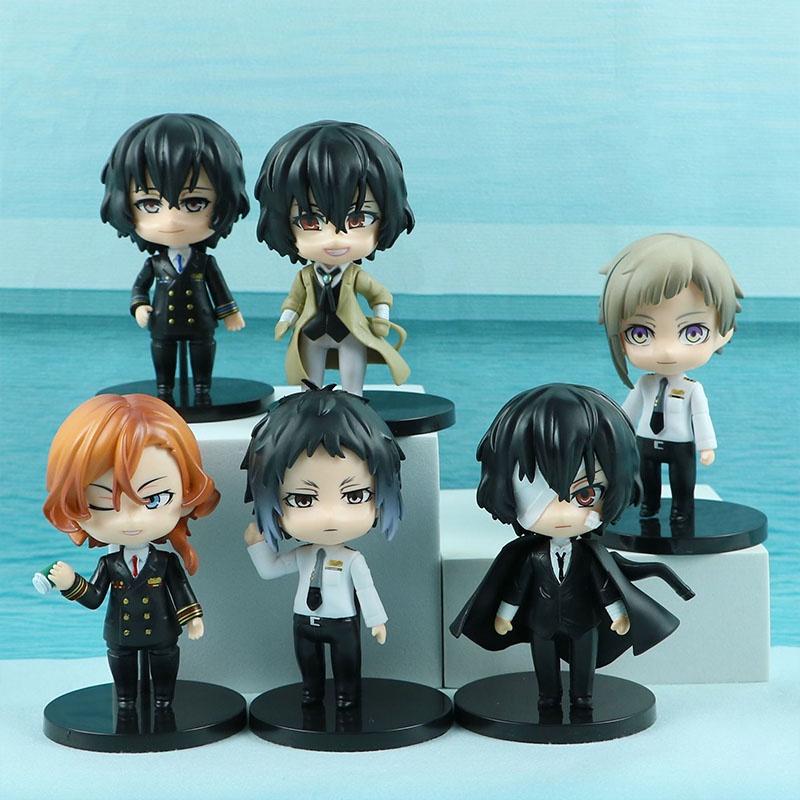 Q Version Nakajima Atsushi And Dazai Osamu Anime Figures Wholesale Blind Box Toys