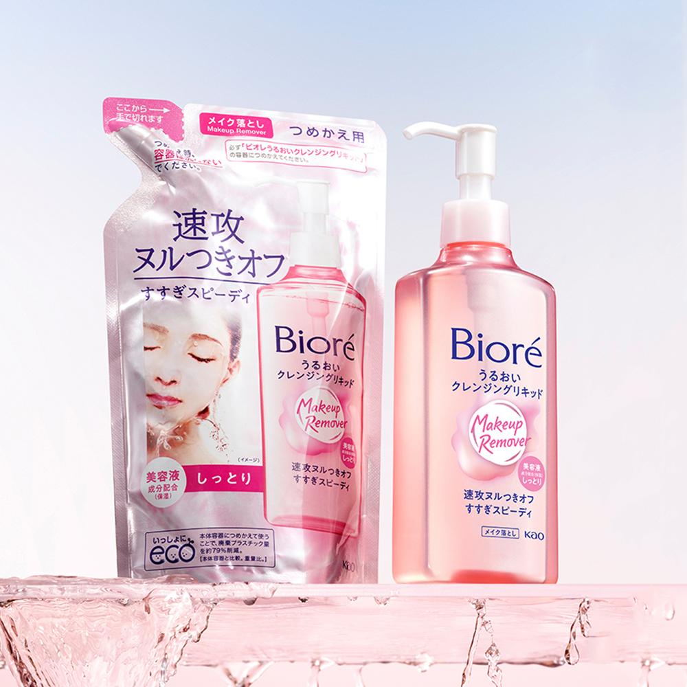 Biore-Moisture Cleansing Liquid Set 230ml (+Refill 210ml) - cleansing liquid makeup remover, Korean 230ml+Refill 210ml