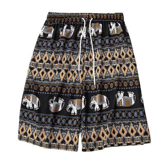 

Женские летние шорты Thiland с принтом слона на шнурке с эластичной резинкой на талии, свободные мягкие дышащие шорты длиной до колена для отдыха, пляжа и путешествий