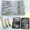 18-Piece Nail Art Toolkit: Clippers, Scissors, Foot File, Cuticle Pusher, Blackhead Extractor, Eyebrow Scissors