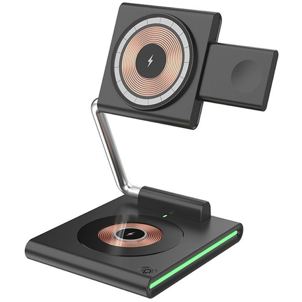

KTM8 For iPhone/iWatch/AirPods 3-in-1 Wireless Charging Stand 15W Magnetic Wireless Charger