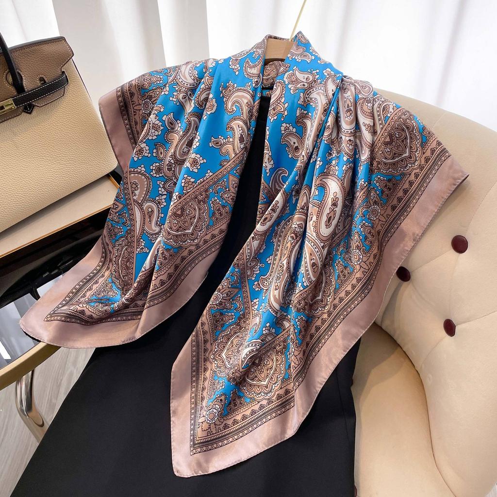High-quality Luxurious Silk Scarves Headband Scarfs Neck Scarf For Women Chain Silk Scarf Women's Decorative Shawl