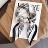 27" Black White Polka Dot Square Scarf Elegant Style Thin Silky Neck Scarf Casual Decorative Hairband For Women