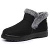 Women's Fuzzy Snow Boots With Fur Lined Warm Ankle Boot Faux Suede Anti-Slip Winter Shoes for Women Outdoor Chunky Platform Walking Short Booties