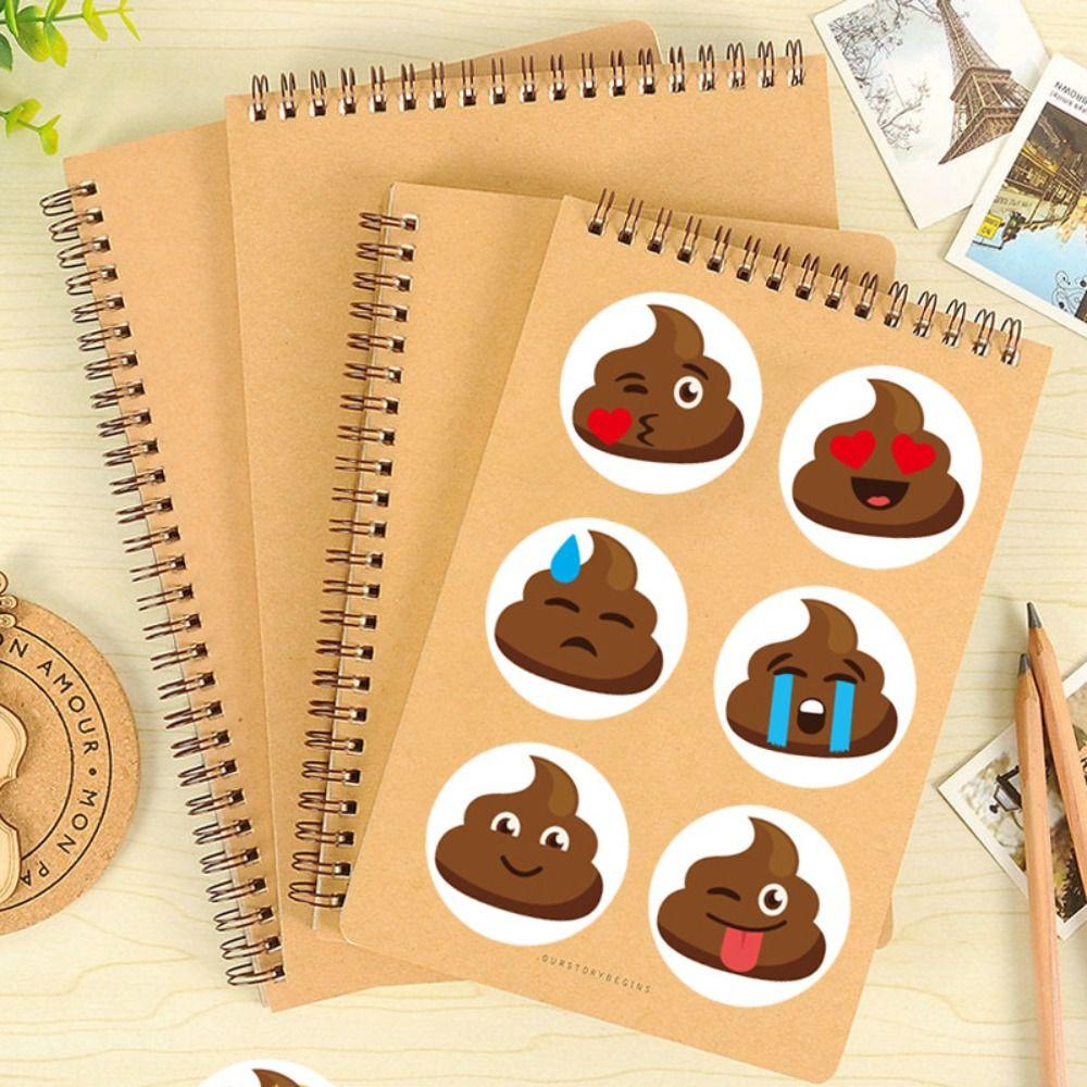 500pcs Funny Poop Emoticons Sticker Self-adhesive Reward Sticker Stationery Sticker  Home Decor