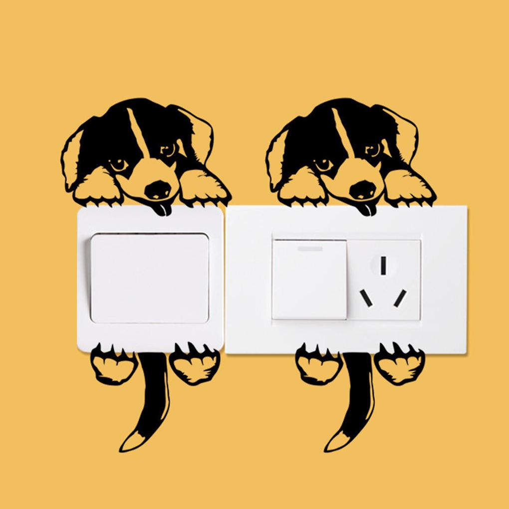 Removable Switch Sticker Home Bedroom Decor Cute Animal Styles PVC Wall Stickers