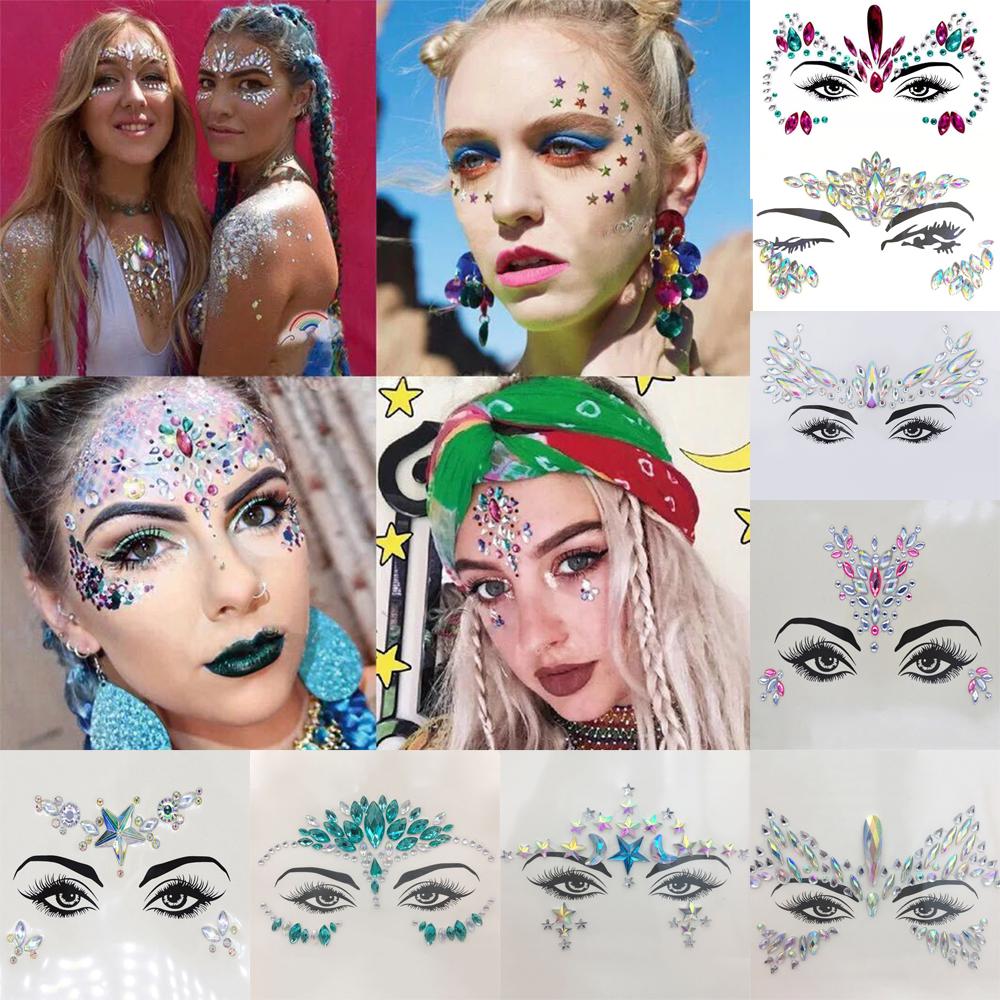 Glitter Face Gems Rhinestone Jewels Party Body Art Tattoo Sticker Fancy Dresse Glitter Face Gems Rhinestone Jewels Party Body Art Tattoo Sticker Fancy Dresse