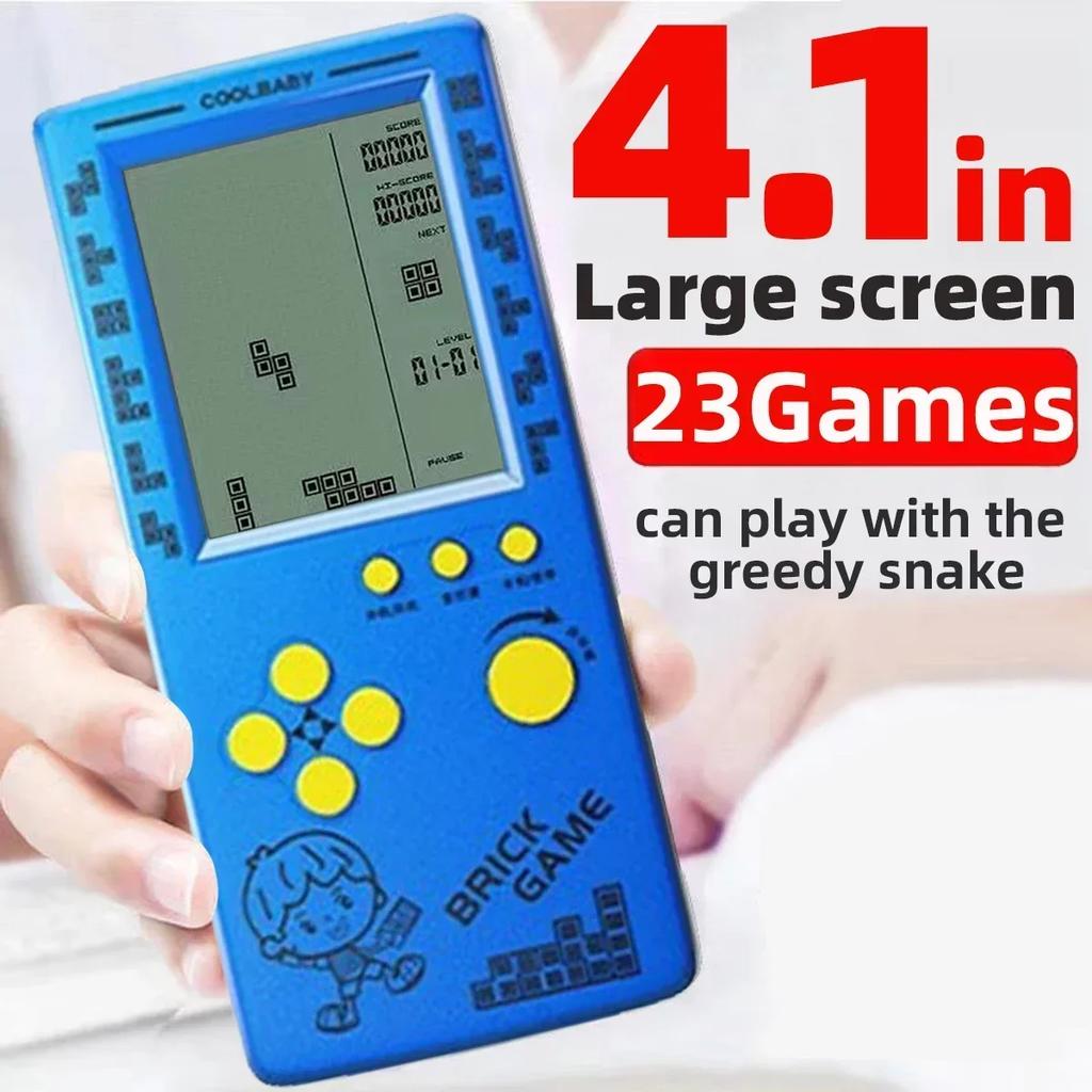 Classic Retro Handheld Game Players for Tetris Console Large Screen Children's Nostalgic Pocket Game Machine Kids Puzzle Toys