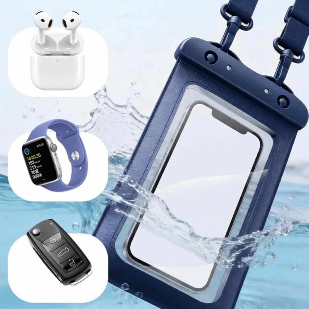 With Hang Rope Waterproof Phone Case 7.5 Inch Phone Waterproof Pouch Touch Screen Case  Swimming