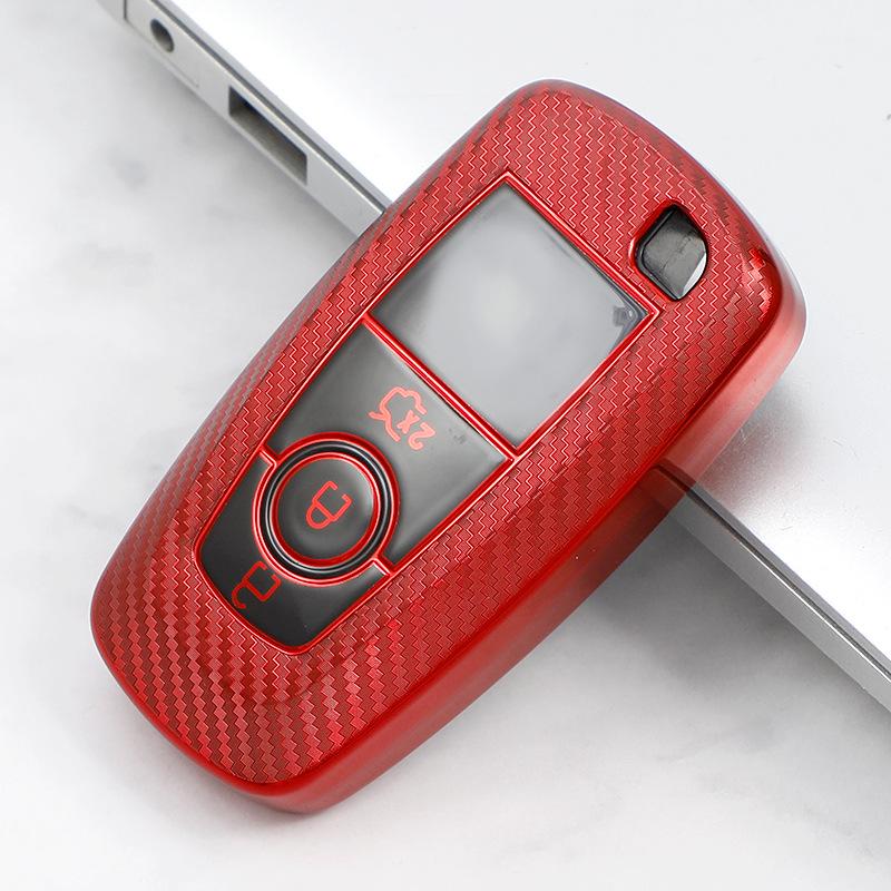 Carbon Fiber Pattern Key Cover for Ford Edge, Mondeo, Mustang Keys