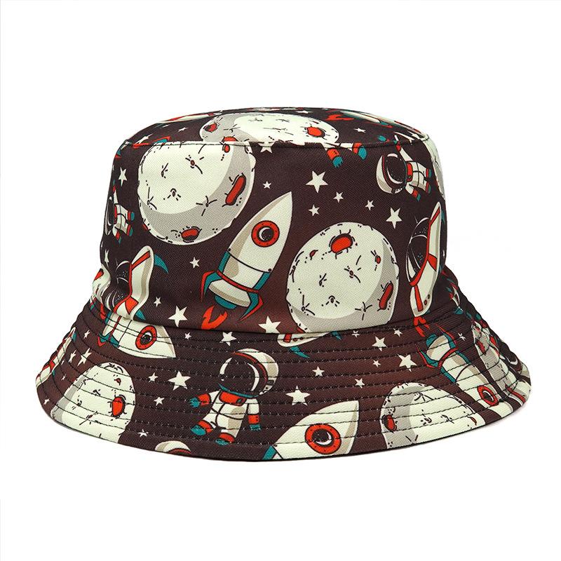 New Arrival Summer Sun Protect Woman Man Unisex Reversible Printed Cactus Bucket Hat