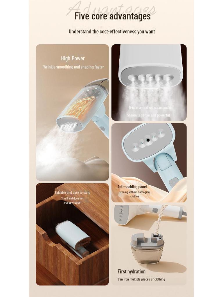 Portable Mini Handheld Steam Iron - Compact and Efficient for Students