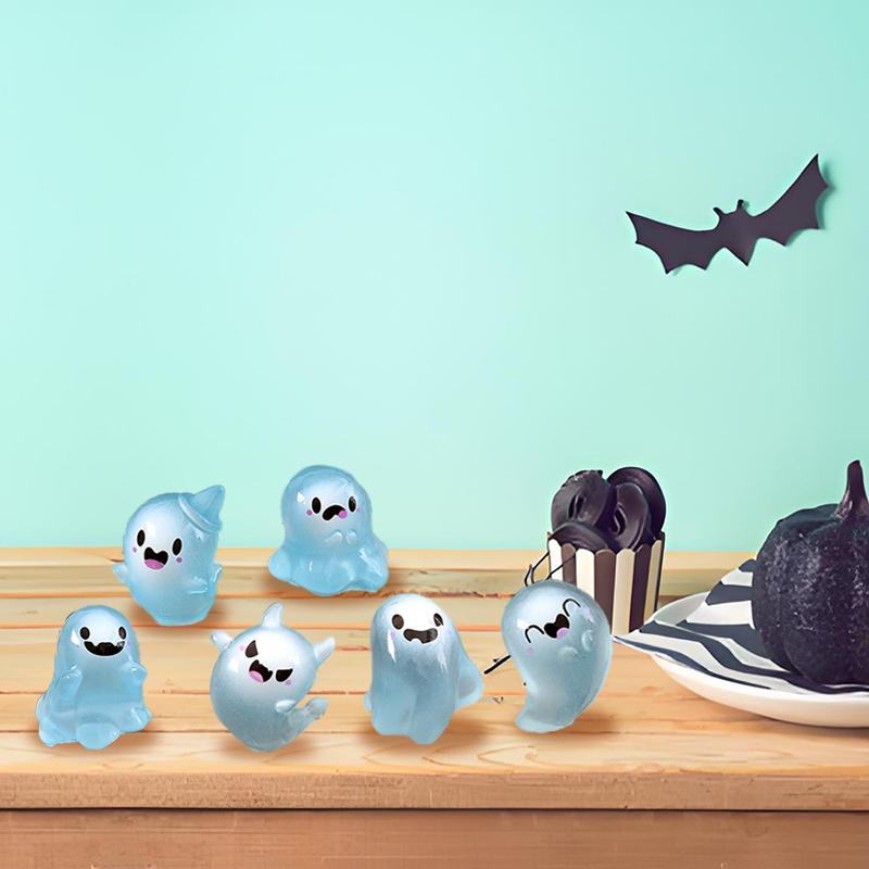 Karanlıkta Parlayan Mini Hayalet Figürleri, Parlayan Hayalet Minyatür Reçine Figürleri, Sevimli Hayalet Figürü Bahçe Dekorasyonu