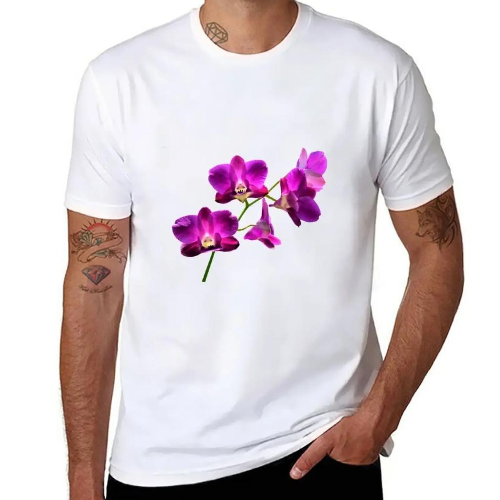 Purple Phalaenopsis (moth) orchids T-Shirt Blouse customizeds mens big and tall t shirts