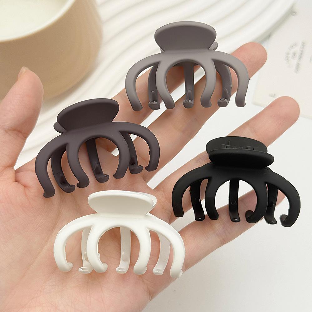 Elegant Frosted Octopus Claw Clip - Korean High-End Updo Hair Accessory
