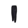 Li Ning Training Series Solid Color Drawstring Logo Print Cuffed Knit Sports Pants Men Pants Black AYKS483-1