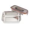 304 Stainless Steel Food Storage Container Metal Sealed Lunch Box with Handle for Home Refrigerator