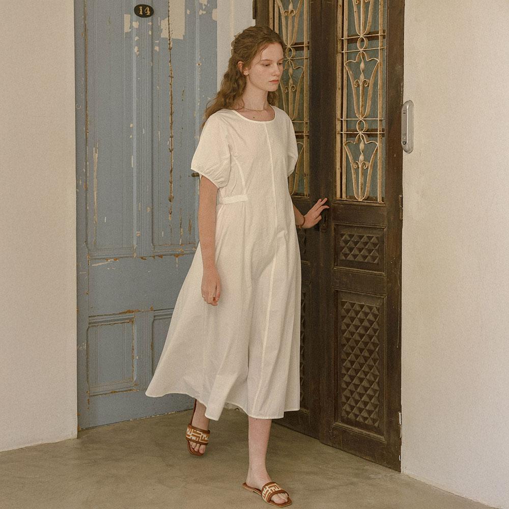 Peulaudeumali Pm_Back Button Puff Sleeve Dress_2Color