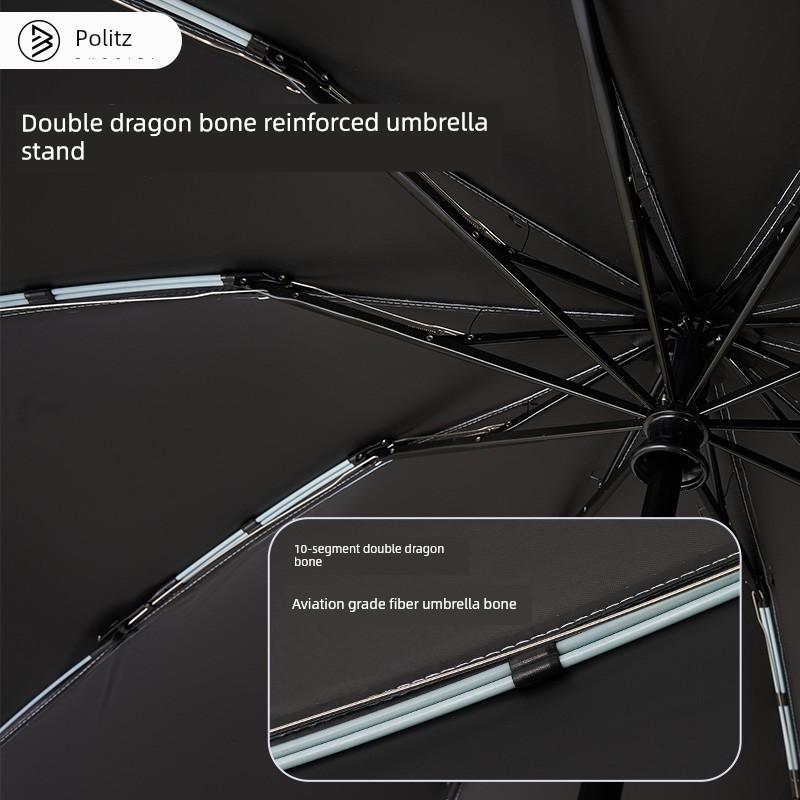 Fully Automatic Reverse Umbrella for Cars, Dual-Use for Sun and Rain, One-Touch Full Retraction, Sun Protection, Foldable with Reflective Strips