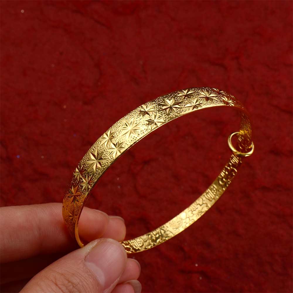 Female 24K Jewelry Gift Cuff Bracelet Women Bracelets Adjustable Bangle Dubai Bangle Bracelet
