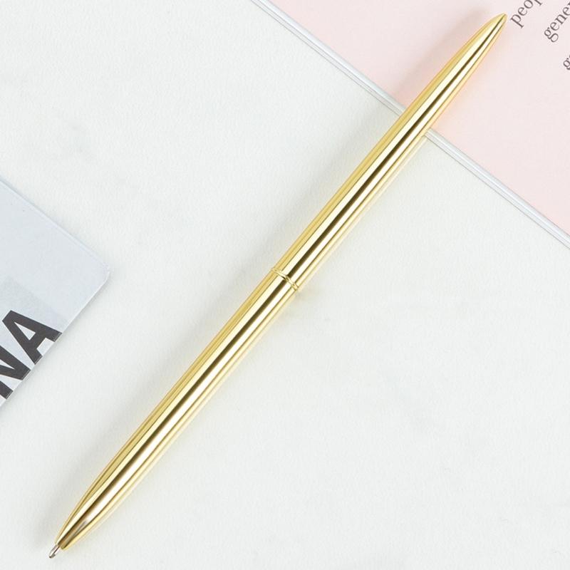 6 szt. Metalowy długopis kulkowy z mechanizmem obrotowym, nowatorski, smukły długopis do podpisywania, obracany do otwierania i zamykania długopis kulkowy, długopis do podpisywania gości