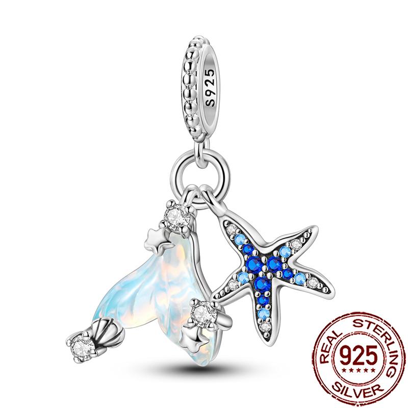 Uroki Oceanu Miedziana Rozgwiazda Muszla Ślimaka Ośmiornica Żółw Morski Ryba Koraliki Pasują do Bransoletki Naszyjnika Kobiety DIY Biżuteria