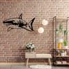 1pc Modern Metal Shark Wall Art Home Decor Bedroom Gift Boyfriend Lover Christmas Halloween New Year
