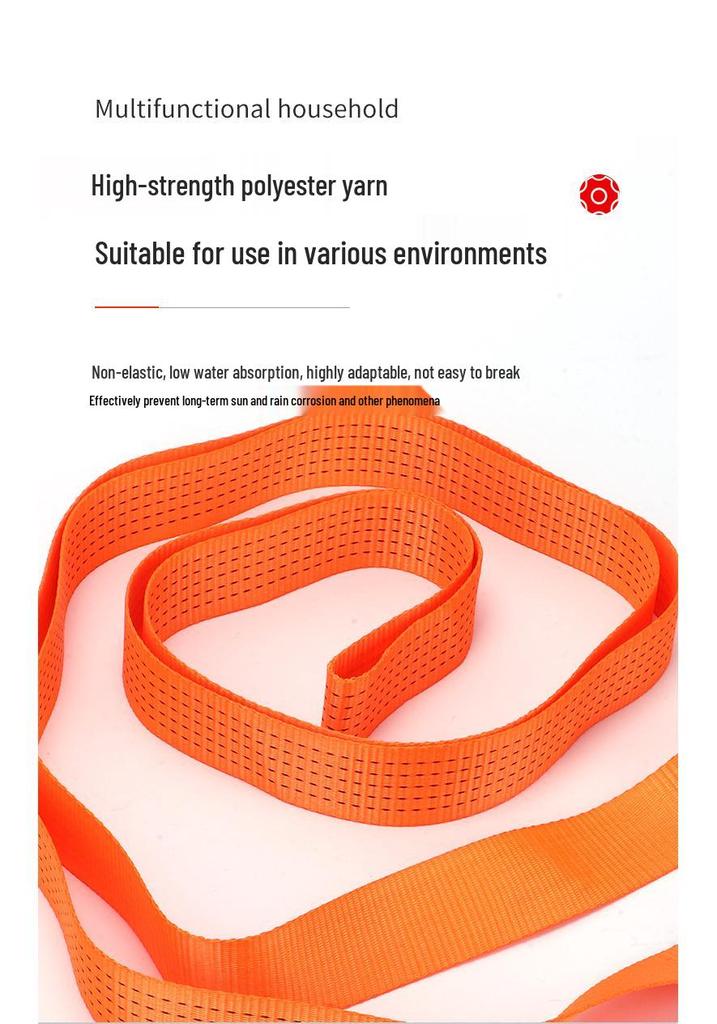 High-Strength Double-Layer Car Tow Rope with Hooks for Emergency Traction